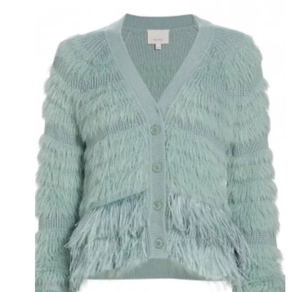 Cinq Á Sept Women's Vida Feathered Wool-Blend Knit Cardigan